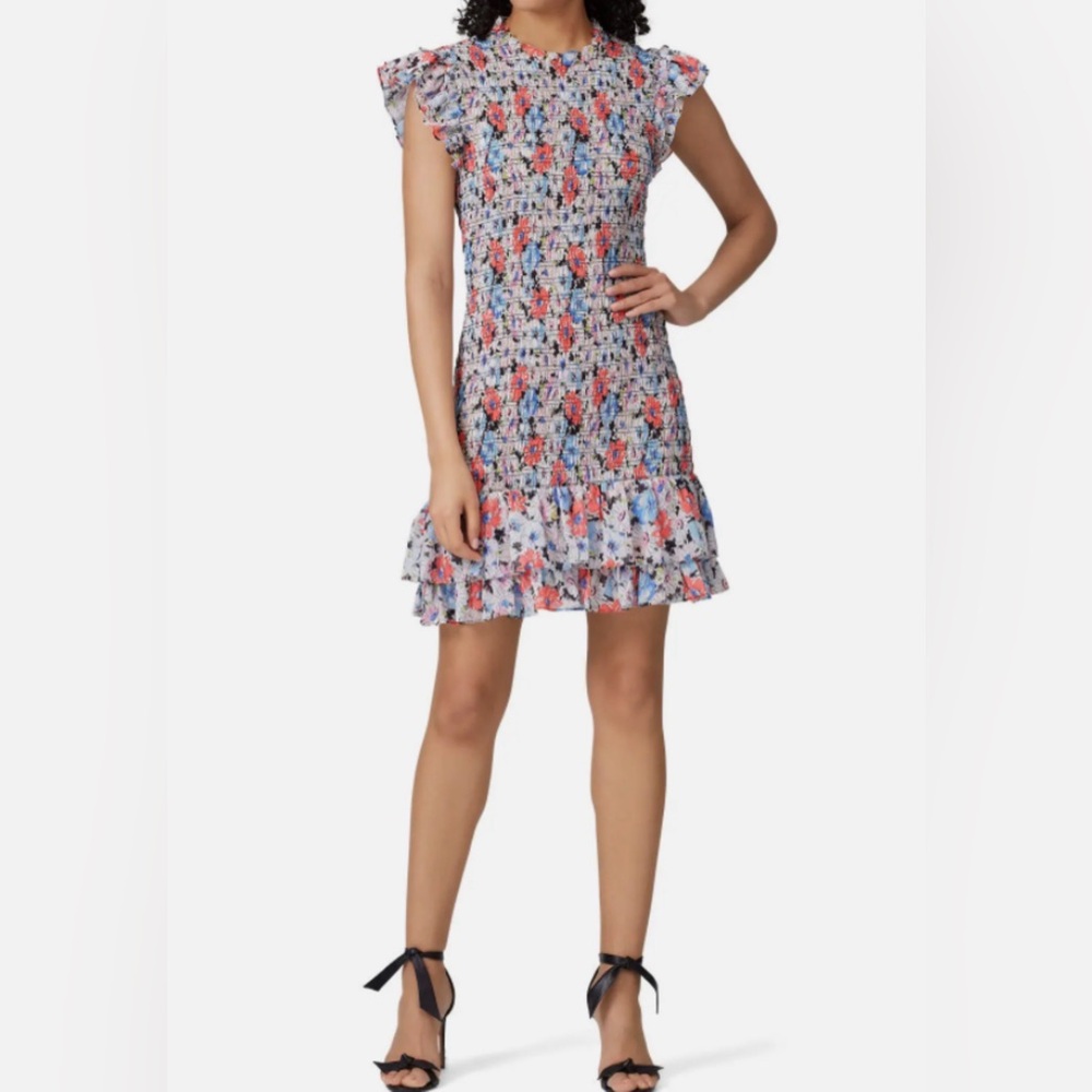 Veronica Beard Cici Watwrcolor Floral dress worn once. Brand new condition